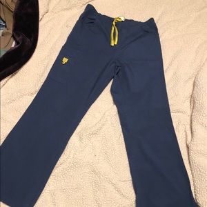 Navy blue WonderWink scrub bottoms